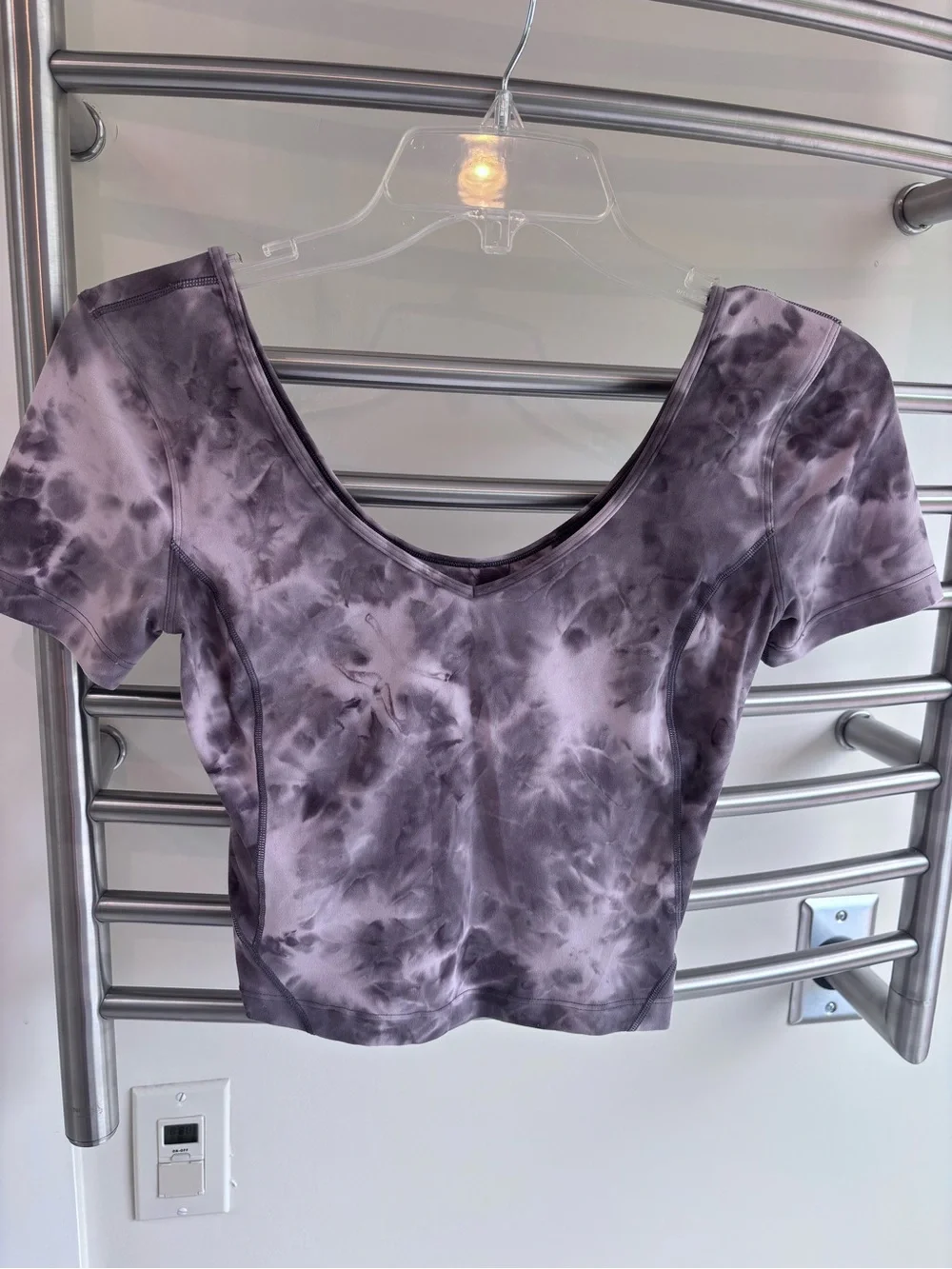 Lululemon Marble Scoop Neck Crop Top - Mauve
